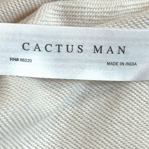 Cactus Man Ricky Singh No Poster Here Graphic Sweatshirt Cream Mens Medium - Picture 4 of 6